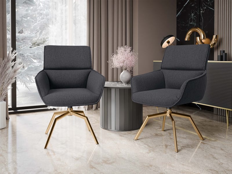 Calrosen Kontorsstol 2-pack - Grå - Möbler - Stolar & fåtöljer - Kontorsstol & skrivbordsstol