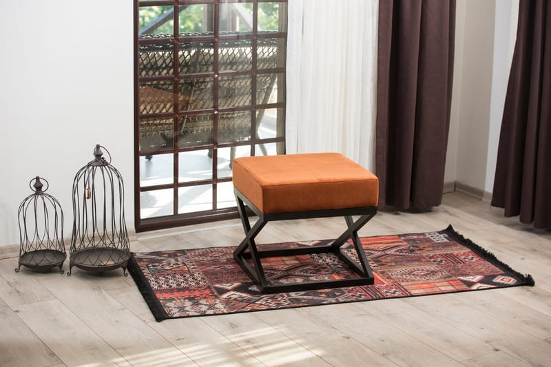 Chanda Sittpall 45 cm - Orange - Möbler - Stolar & fåtöljer - Pall & puff