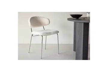 Chico Matstol i Bouclé - Offwhite - Möbler - Stolar & fåtöljer - Matstol & köksstol