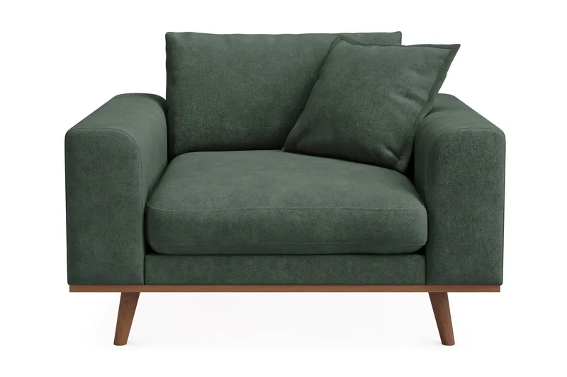 Copenhagen Premium Djup Fåtölj i Chenille, Grön