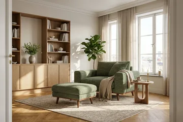 Copenhagen Premium Djup Fåtölj i Chenille - Grön - Möbler - Stolar & fåtöljer - Fåtölj