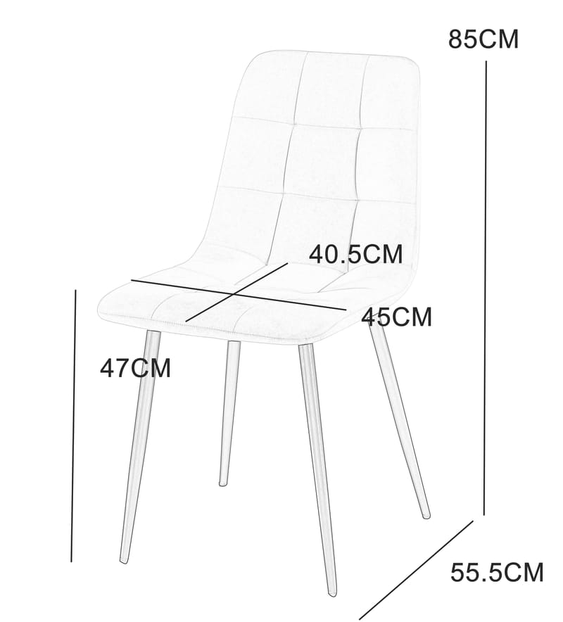 Delta matstol beige sammet - Beige sammet - Möbler - Stolar & fåtöljer - Matstol & köksstol