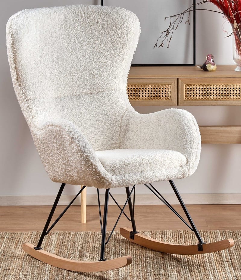 Doro gungstol - Gräddvit/svart - Gräddvit/svart - Möbler - Stolar & fåtöljer - Gungstol