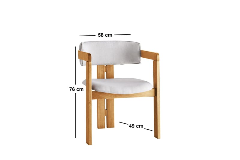 Dylana Karmstol - Cream/Ek - Möbler - Stolar & fåtöljer - Matstol & köksstol