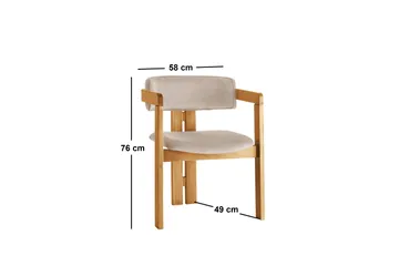 Dylana Karmstol - Ek/Beige - Möbler - Stolar & fåtöljer - Matstol & köksstol