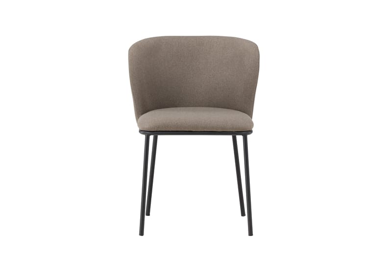 Edina Matstol i Tyg med Metallben, Beige