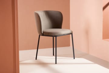 Edina Matstol i Tyg med Metallben - Beige - Möbler - Stolar & fåtöljer - Matstol & köksstol