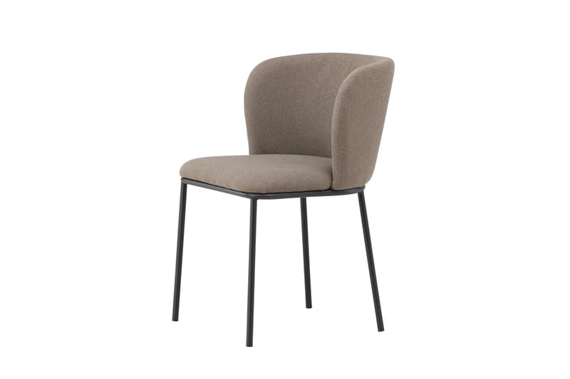 Edina Matstol i Tyg med Metallben - Beige - Möbler - Stolar & fåtöljer - Matstol & köksstol