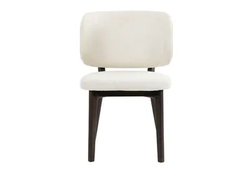 Eira Matstol och Köksstol i Trä med Rökt Ekutseende med Rundad Rygg och Tygsits - Beige - Möbler - Stolar & fåtöljer - Matstol & köksstol