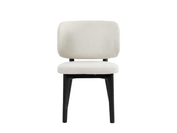 Eira Matstol och Köksstol i Trä med Svartlaserad ekutseende med Rundad Rygg och Tygsits - Svart - Möbler - Stolar & fåtöljer - Matstol & köksstol