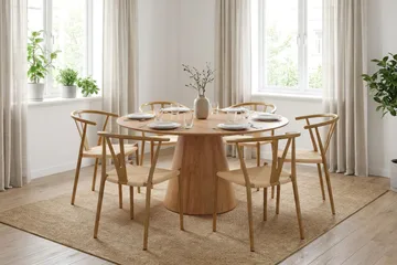 Elysia Matstol & Köksstol med Armstöd och Flätad Sits i Metall med Ekutseende - Natur - Möbler - Stolar & fåtöljer - Matstol & köksstol
