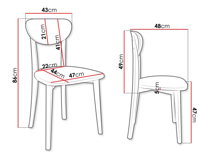 Esher Matstol - svart, grå - Möbler - Stolar & fåtöljer - Matstol & köksstol