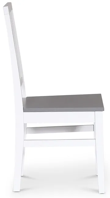 Fårö vit matstol med grå sits - Vit/Grå - Möbler - Stolar & fåtöljer - Matstol & köksstol