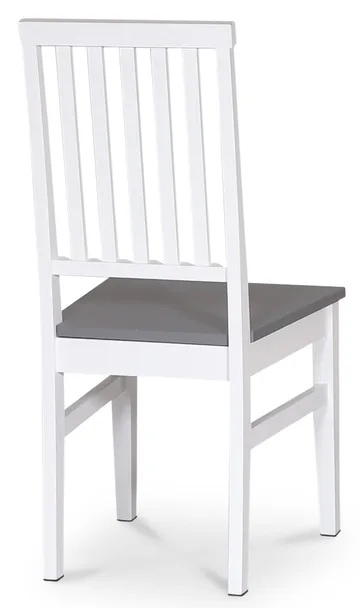 Fårö vit matstol med grå sits - Vit/Grå - Möbler - Stolar & fåtöljer - Matstol & köksstol