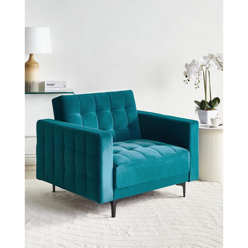 Fåtölj Aberdeen - Havsblå, Svart - Möbler - Stolar & fåtöljer - Fåtölj - Liggfåtölj