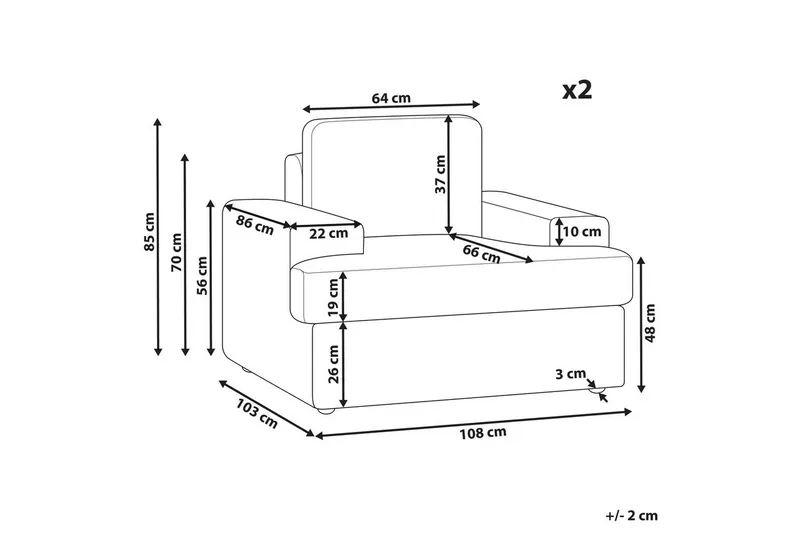 Fåtölj Alla set om 2 Vit - Vit - Möbler - Stolar & fåtöljer - Fåtölj