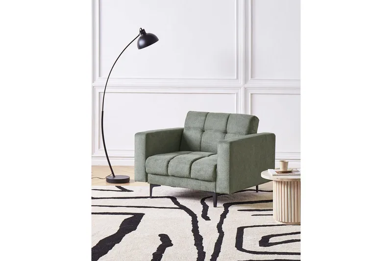 Fåtölj Alnes Grön/Svart - Grön/Svart - Möbler - Stolar & fåtöljer - Fåtölj