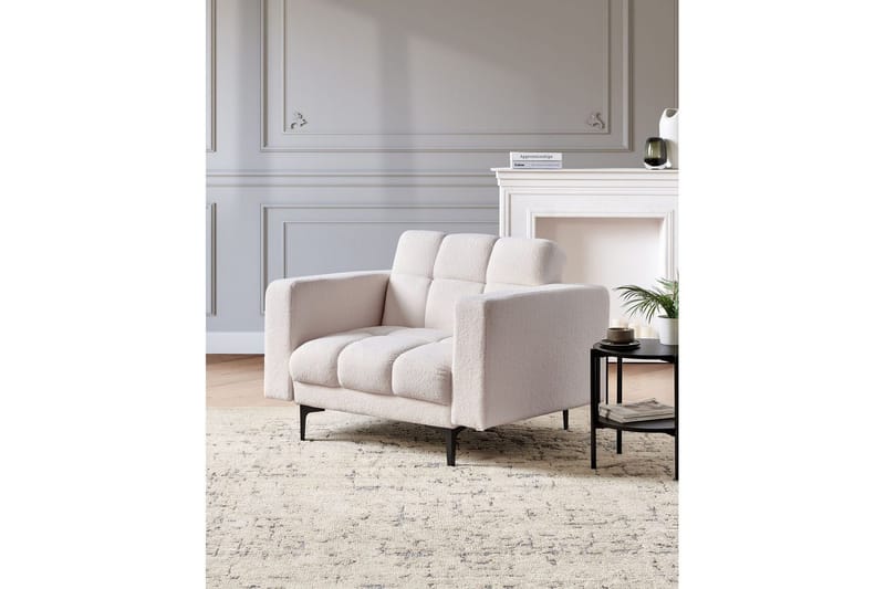 Fåtölj Alnes Vit/Svart - Vit/Svart - Möbler - Stolar & fåtöljer - Fåtölj