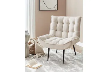 Fåtölj Alvesta - Beige, svart - Möbler - Stolar & fåtöljer - Fåtölj