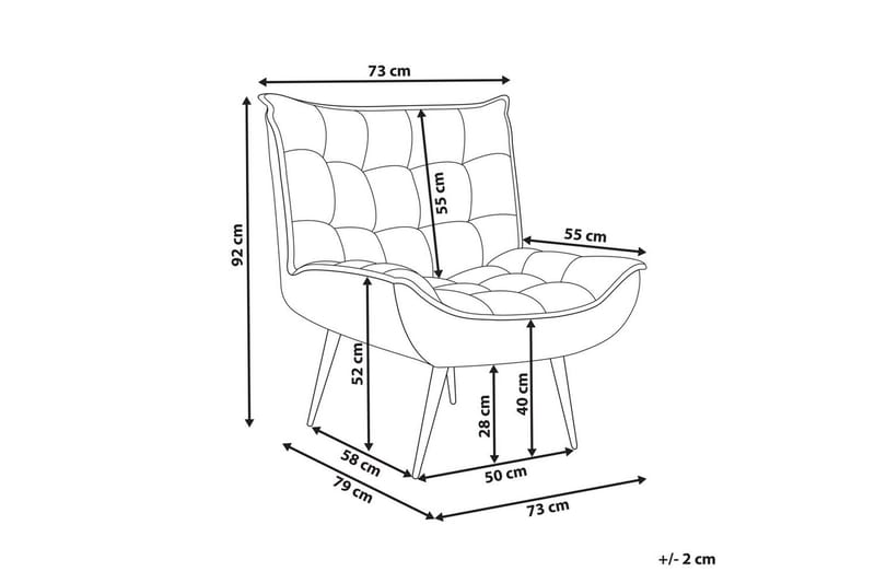 Fåtölj Alvesta - Beige, svart - Möbler - Stolar & fåtöljer - Fåtölj