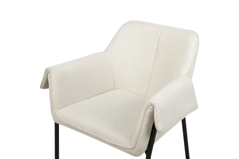Fåtölj Arla - Krämvit, Svart - Möbler - Stolar & fåtöljer - Fåtölj
