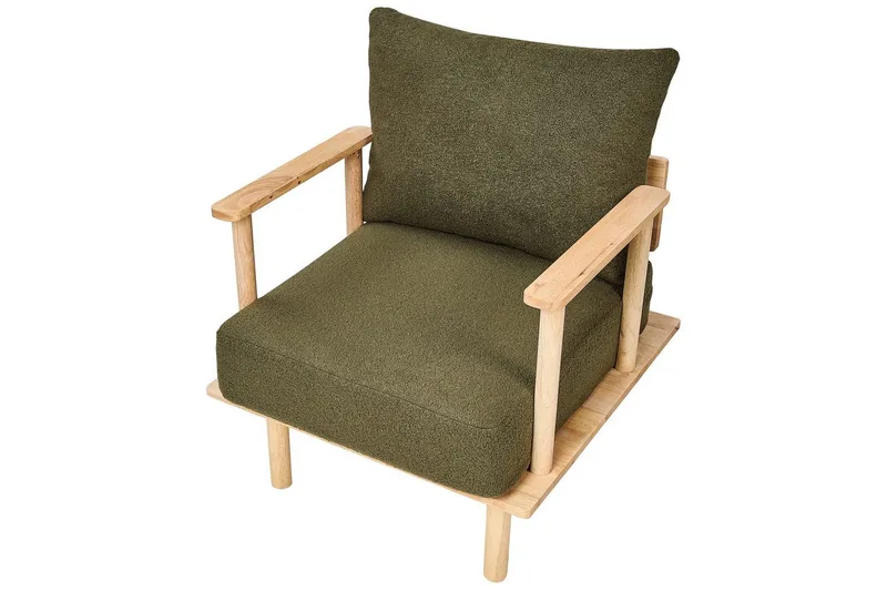 Fåtölj Asker - Grönt, ljust trä - Möbler - Stolar & fåtöljer - Fåtölj