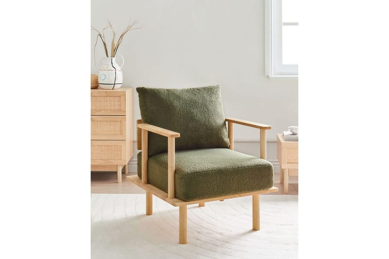 Fåtölj Asker - Grönt, ljust trä - Möbler - Stolar & fåtöljer - Fåtölj