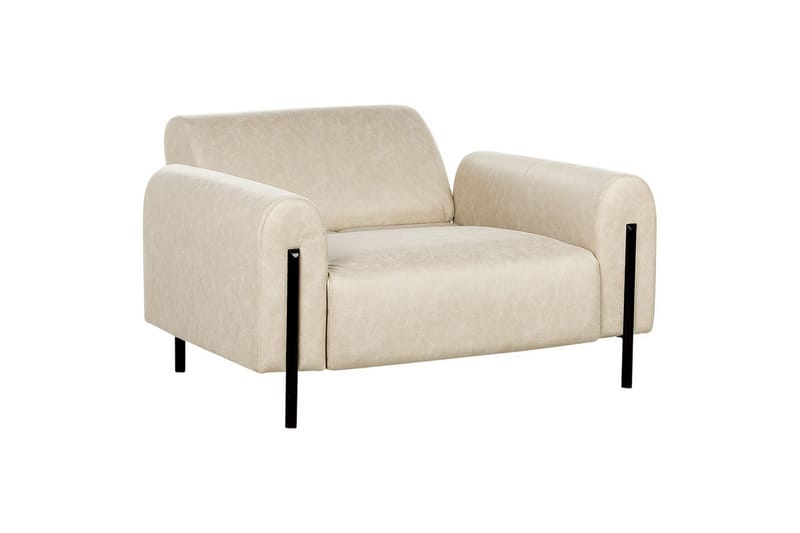 Fåtölj Askim - Beige, svart/Polyester - Möbler - Stolar & fåtöljer - Fåtölj