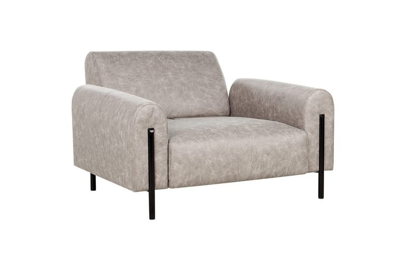 Fåtölj Askim - Ljusgrå, svart/Polyester - Möbler - Stolar & fåtöljer - Fåtölj