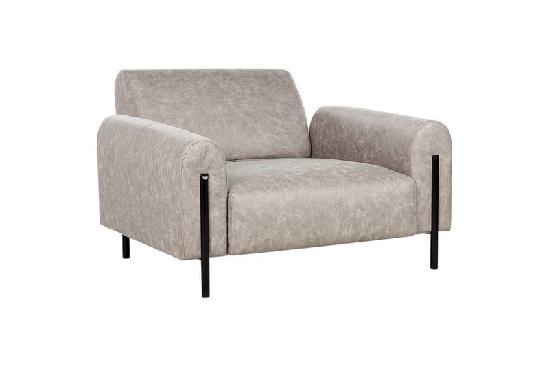 Fåtölj Askim - Ljusgrå, svart/Polyester - Möbler - Stolar & fåtöljer - Fåtölj