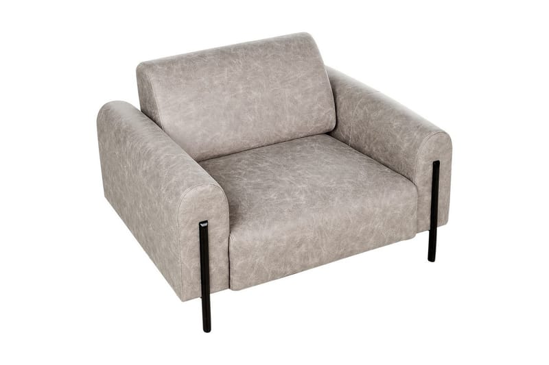 Fåtölj Askim - Ljusgrå, svart/Polyester - Möbler - Stolar & fåtöljer - Fåtölj