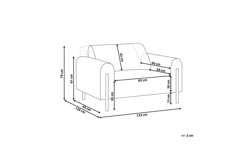 Fåtölj Askim - Off-white, Svart/Manchestertyg - Möbler - Stolar & fåtöljer - Fåtölj