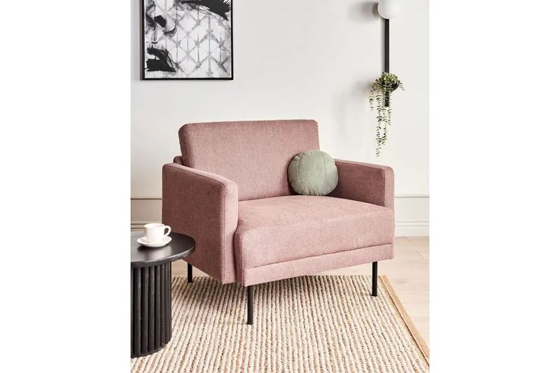 Fåtölj Breda - Rosa, Svart - Möbler - Stolar & fåtöljer - Fåtölj