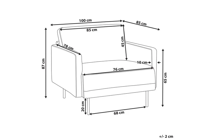 Fåtölj Breda - Rosa, Svart - Möbler - Stolar & fåtöljer - Fåtölj