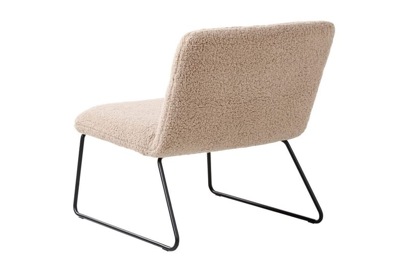 Fåtölj Cotulla - Beige, svart/Bouclé - Möbler - Stolar & fåtöljer - Fåtölj