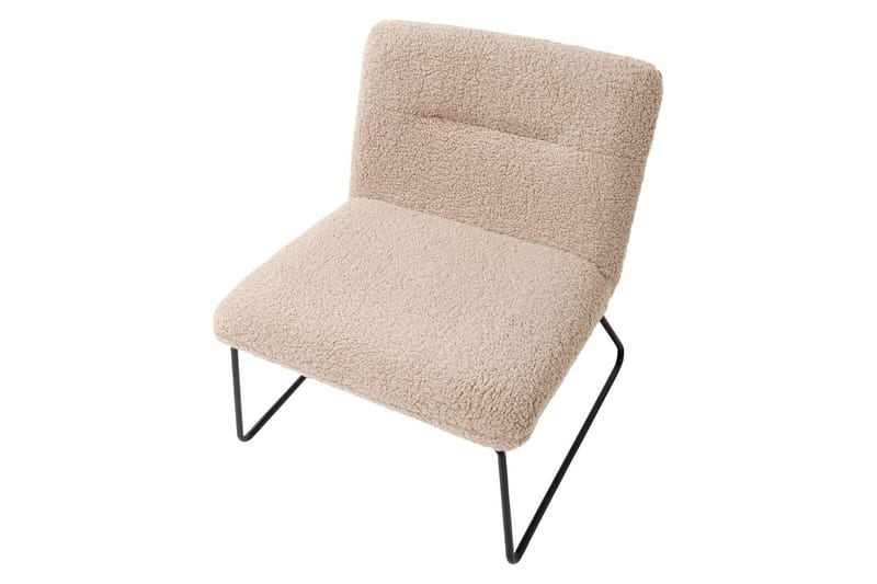 Fåtölj Cotulla - Beige, svart/Bouclé - Möbler - Stolar & fåtöljer - Fåtölj