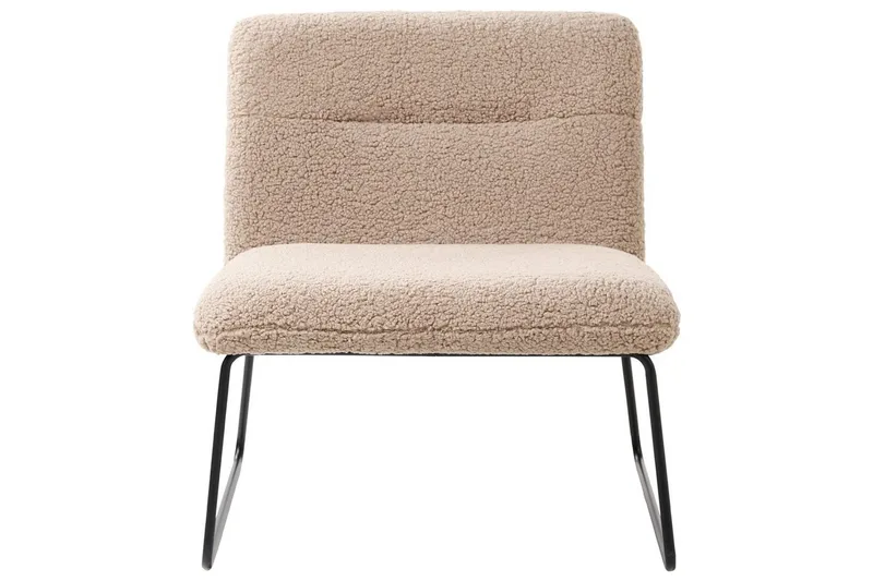 Fåtölj Cotulla - Beige, svart/Bouclé - Möbler - Stolar & fåtöljer - Fåtölj