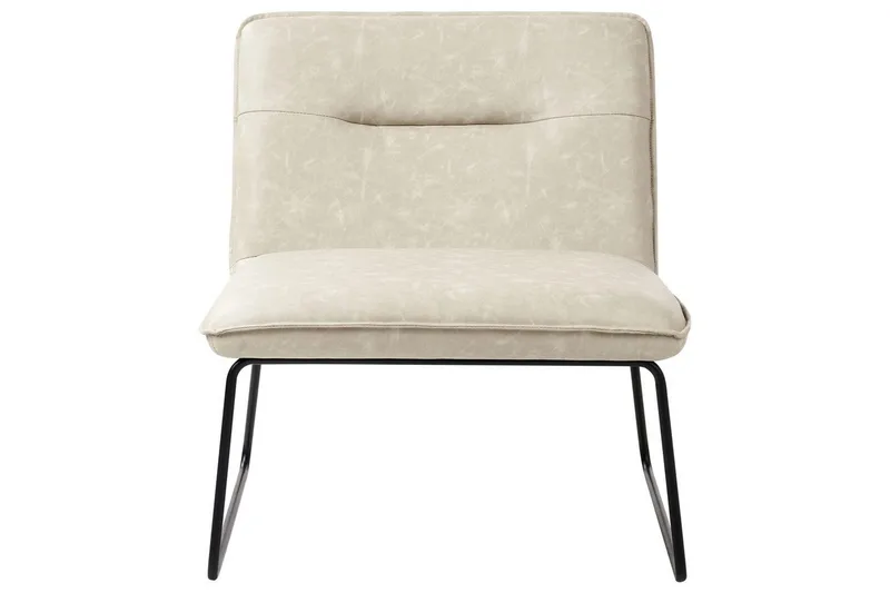 Fåtölj Cotulla - Beige/Konstläder - Möbler - Stolar & fåtöljer - Fåtölj