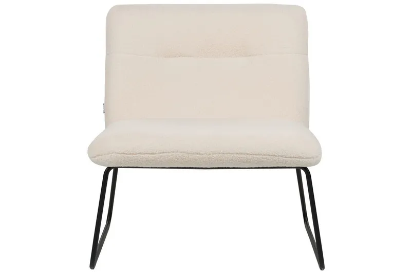 Fåtölj Cotulla - Vit, Svart/Bouclé - Möbler - Stolar & fåtöljer - Fåtölj