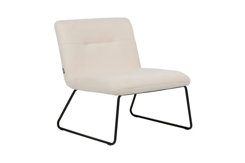 Fåtölj Cotulla - Vit, Svart/Bouclé - Möbler - Stolar & fåtöljer - Fåtölj