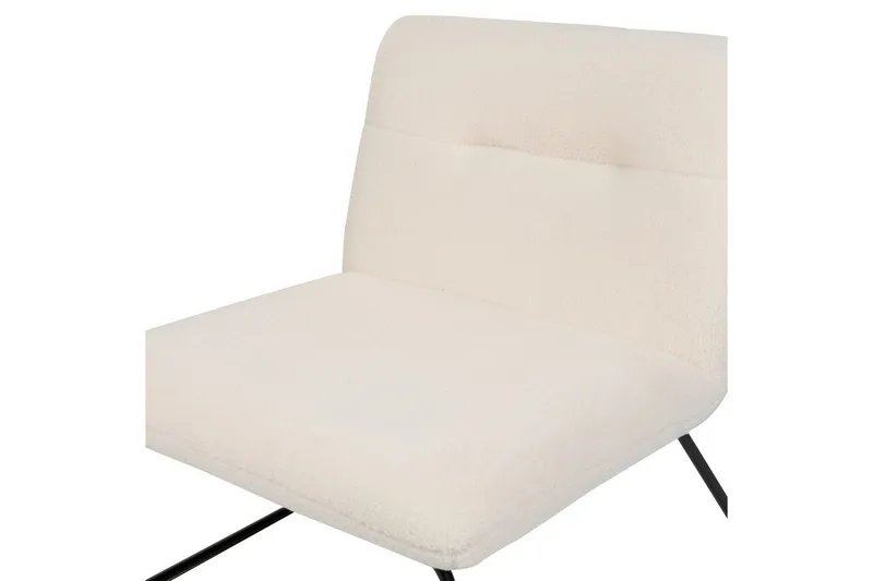 Fåtölj Cotulla - Vit, Svart/Bouclé - Möbler - Stolar & fåtöljer - Fåtölj