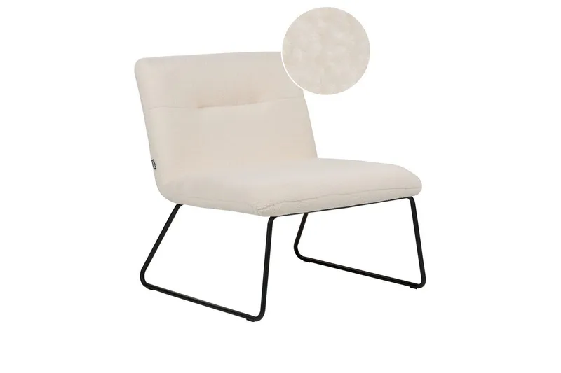 Fåtölj Cotulla, Vit, Svart/Bouclé