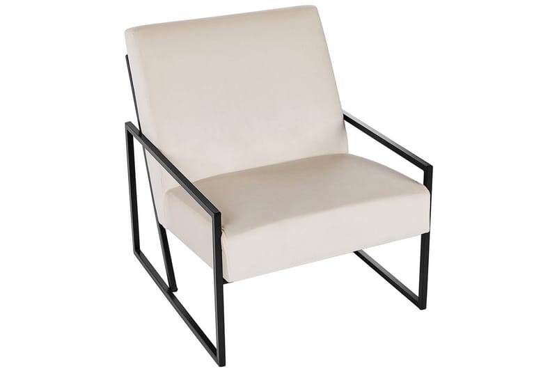 Fåtölj Delary - Beige, svart - Möbler - Stolar & fåtöljer - Fåtölj