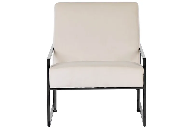 Fåtölj Delary - Beige, svart - Möbler - Stolar & fåtöljer - Fåtölj