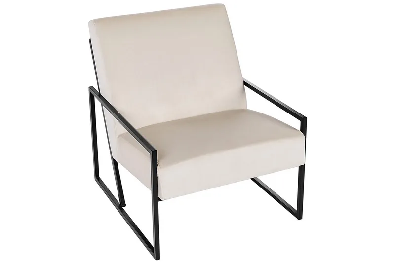 Fåtölj Delary - Beige, svart - Möbler - Stolar & fåtöljer - Fåtölj