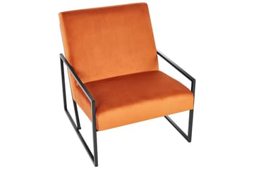 Fåtölj Delary - Orange, svart - Möbler - Stolar & fåtöljer - Fåtölj