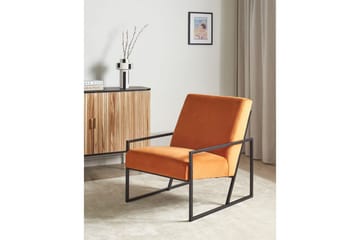 Fåtölj Delary - Orange, svart - Möbler - Stolar & fåtöljer - Fåtölj