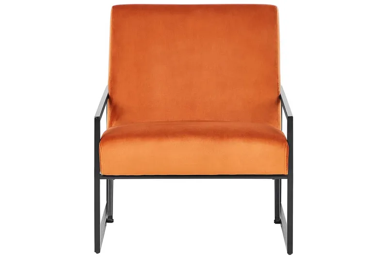 Fåtölj Delary - Orange, svart - Möbler - Stolar & fåtöljer - Fåtölj