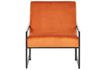 Fåtölj Delary - Orange, svart - Möbler - Stolar & fåtöljer - Fåtölj
