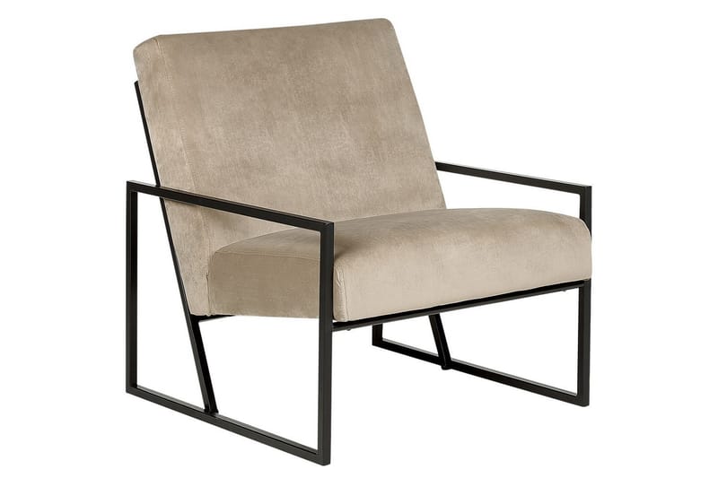 Fåtölj Delary - Taupe, svart - Möbler - Stolar & fåtöljer - Fåt�ölj